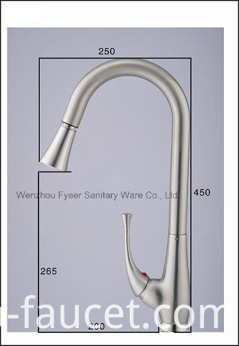 Pull-out Spray 3 Color LED Kitchen Sink Faucet (QH0760F)